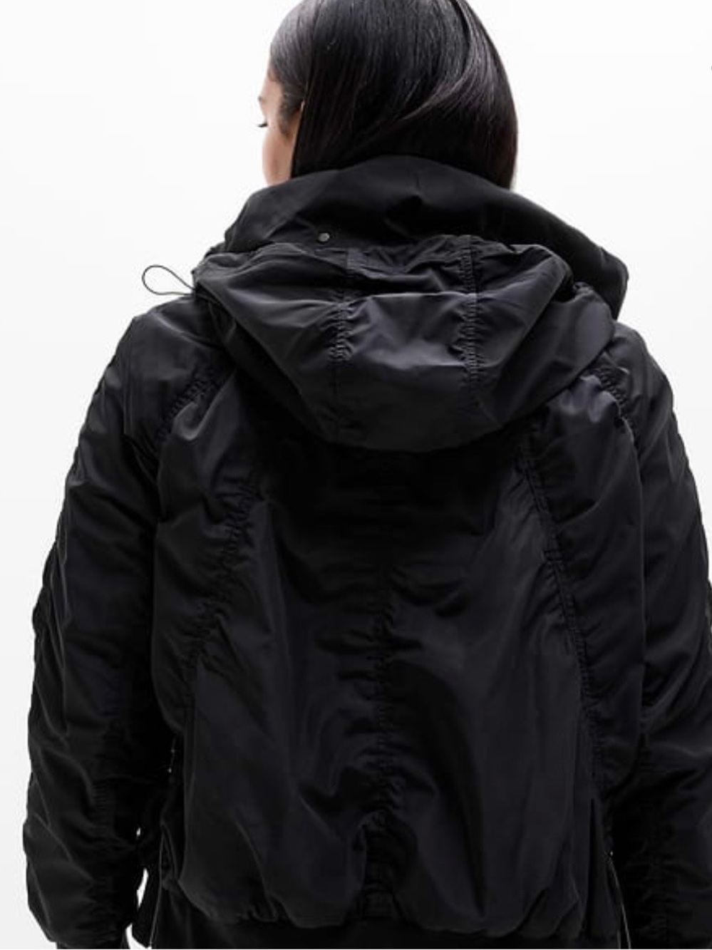 Athleta Jetset Black Women's Bomber Jacket - Picture 3 of 7